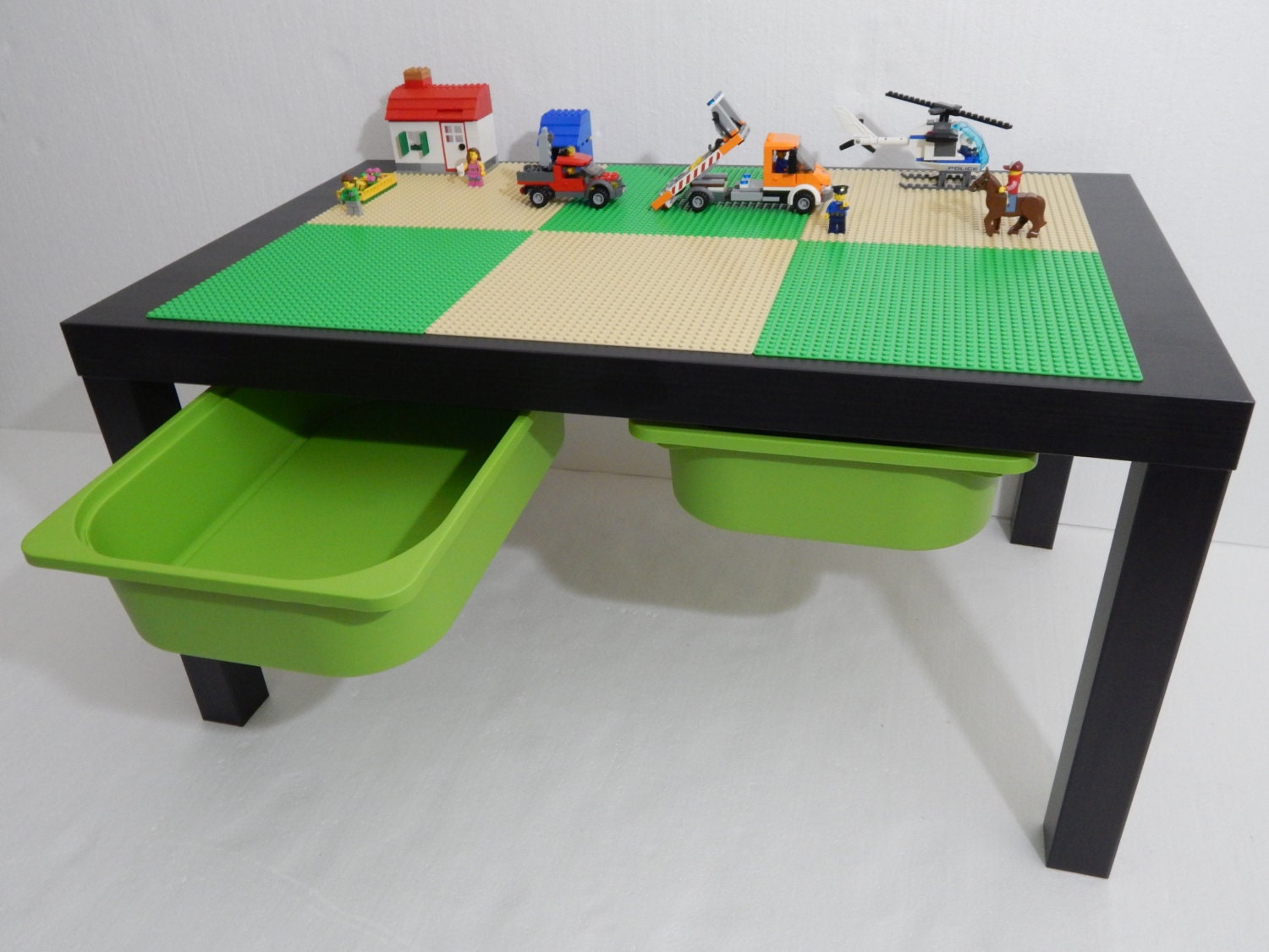 Large LEGO® Storage Table 30x20 Tan and Green