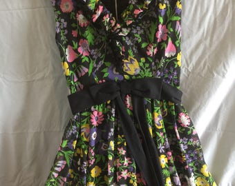 Maxi dress, vintage, floral print