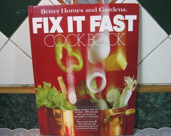 Vintage Better Homes and Gardens Fix Fast Cook Book - Better Homes Gardens - Cookbook - Better Homes Garden - Gift For Her - Gift For Him