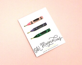 Crayon Vintage Bobby Pins, 1980s Vintage Hair Accessories, Bobby Pin, Hair Pins, Crayon Hair Clip, Retro Vintage Hair Bobby Pins, Hair Pins