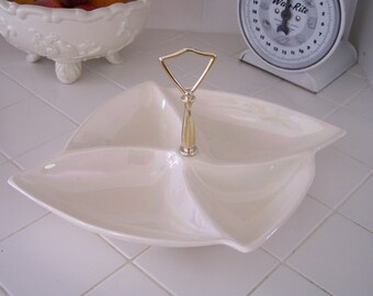 4 Part Relish Dish Lustre Ware