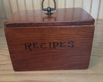 Vintage recipe box