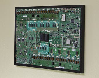 Industrial, Computer, Circuit Board Picture Frame Wall Art (28.5" x 20.5")