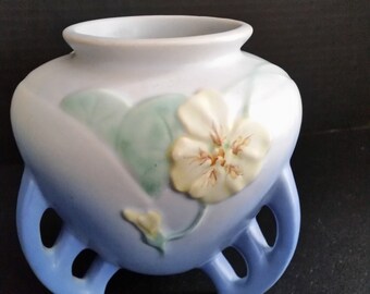Pottery by Weller Blue "Panella" Vase 1930's