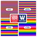 Heat Transfer Vinyl (HTV) - Stripes (Rainbow) Printed Pattern - Heat Transfer (HTV) or Self Adhesive (SAV)