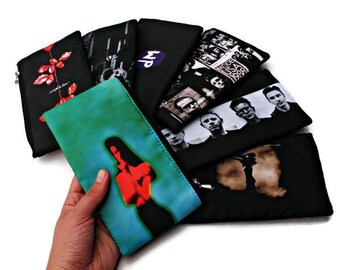 Depeche Mode Zip Bag,Violator Pencil Case, Depeche Mode Gift,Dave Gahan,Martin Gore,Alan Wilder,Andy Fletcher,Synthpop Gift,80 music lover