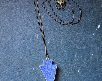 Necklace brass & Lapis Lazuli