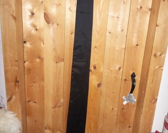 Black satin sash to wear with kimono or tunics.