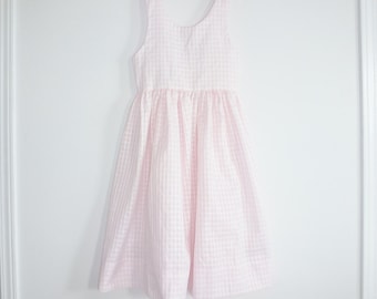 Vintage Pink and White Gingham Dress