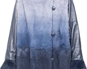Vintage Giorgio Mobini rabbit fur coat 80s