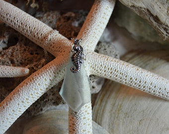 Seahorse and Blue Sea Glass