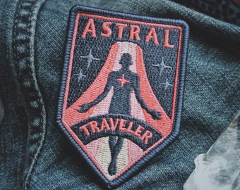 Astral Traveler Patch - Metaphysical Fashion Accessory - 3" Iron On Embroidered Patch - for Psychonauts & Dreamers