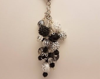 Black and White Purse Charm