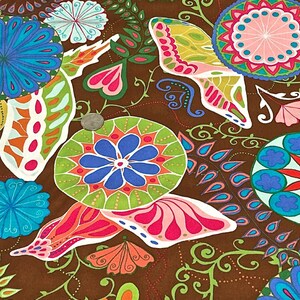 76022 - 1/2 yard of Valori Wells Cocoon Metamorphosis in bittersweet