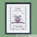 cross stitch baby birth sampler, birth announcement, wise owl, baby girl, purple, DIY customizable pattern** instant download**