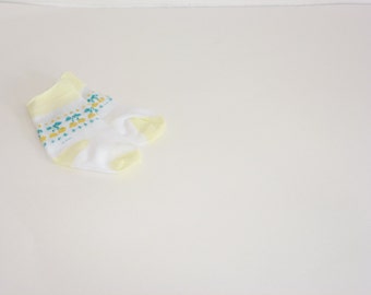 Vintage Yellow and White Socks