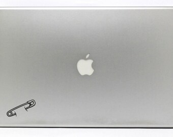 Safety Pin Vinyl Decal // Safety Pin Sticker // Macbook Pro // Car Decal // Car Sticker // Punk Rock Sticker