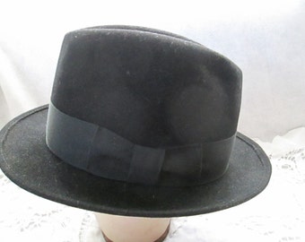 Vintage Male Black Felt HAT by KIMBALL