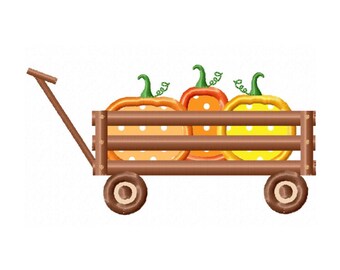 Thanksgiving Wagon Applique Machine Embroidery DESIGN NO. 213