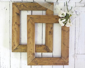 Rustic Cottage Frames, Vintage Frames, Primitive Frames, Natural Wood Frames, Farmhouse Frames, 8.5x11 Frames, Old Frames, Open Frames