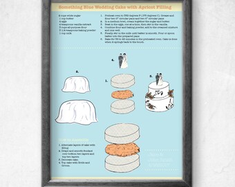 Printable Customizable Wedding Cake Illustration
