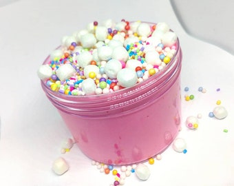 Strawberry Birthday Cake Slime (Scented) | Yummy Slimery