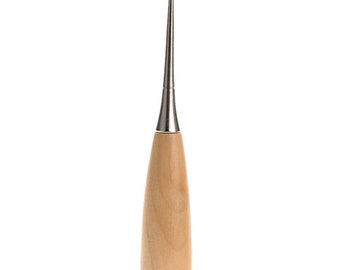 One Piece Mini Beige Wooden Handle Awl Tool. 11.5cm Long. Beading, Carving, Stitch Repair, Leather Work, Piercing Holes and Shoemaking.