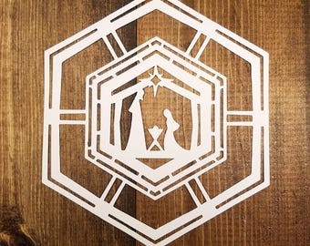 Paper Nativity Snowflake