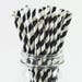 Paper Straws - Black Striped Straws - 8 Inches - Perfect for Parties, Events & More - Fast Shipping! Frozen Dessert Supplies