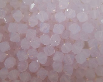 Swarovski 6mm Bicone Crystal Beads - Rose Water Opal, 10, 20 or 50