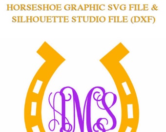Horseshoe for Cutting Machines | SVG and Silhouette Studio (DXF)