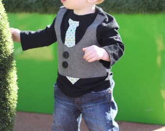 Boy's Vest and Tie Shirt