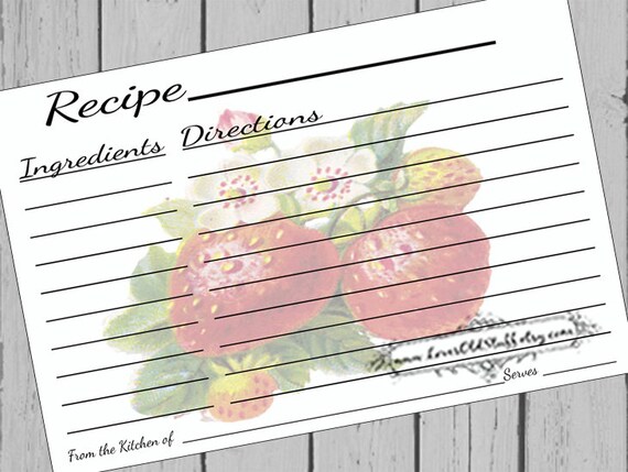 free printable recipe cards 3x5