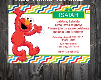 Elmo Birthday Party Invitation