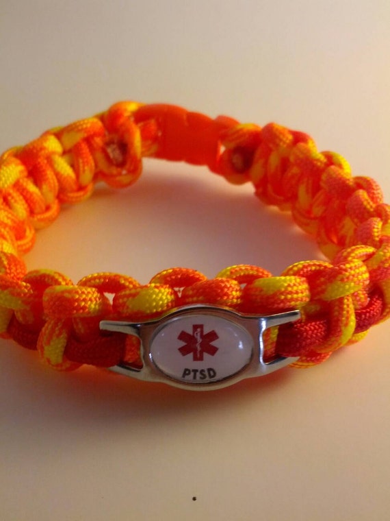 PTSD Paracord Medical Alert Bracelet Army Navy Marines