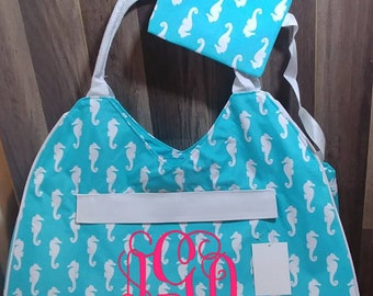 Beach Bag -- Monogram Beach Bag -- Anchor Beach Bag -- Seahorse Beach Bag