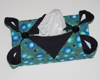 Blue kleenex box cover