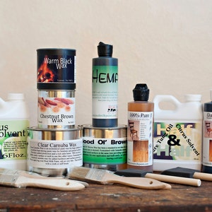 Natural Oil and Wax Wood Finishing Starter Kit