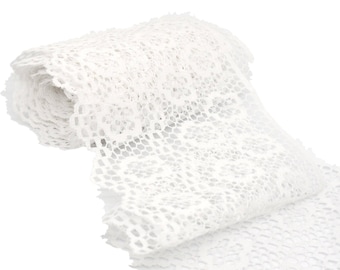 3 5/8 Yards Off White Vintage Lace - 3 3/4 inch wide