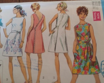 Simplicity 8239, size 12, back wrap dress or jumper, sewing pattern, craft supplies, misses