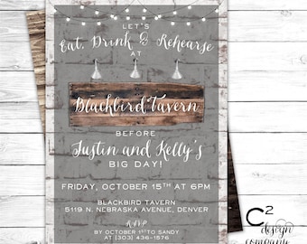 Brick & Board Rustic Invitation