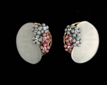 50s Lucite and Rhinestone Earrings GJ2845