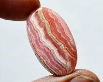 27.5 Cts Natural Rhodochrosite Oval Shape Pink Rhodochrosite Gemstone Cabochon 28x26x5 MM R16375