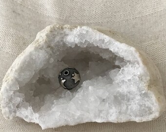 Sterling Silver Celestial Star and Moon Bead