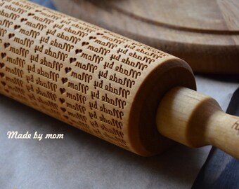Personalized Custom Gift Rolling pin Mom Inscription Gift for Mother Wife Her Custom cookie Baking Kitchen decor Housewarming | 54 |