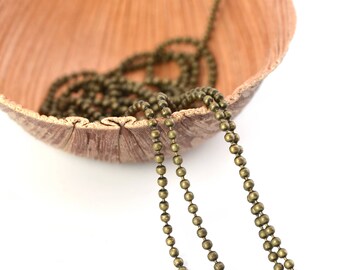 Ball chain 1.5 mm antique bronze