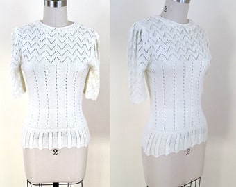 1970s Pointelle Sweater