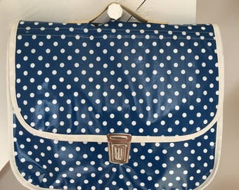 Coated fabric satchel