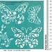 Stencil Stencils Butterfly Template, Reusable, Adhesive, Flexible, for polymer clay, glass, wood, cards | LARGE BUTTERFLIES | 6" 15 cm