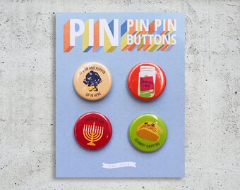 New Girl Button Set / TV Show Buttons / Pinback Buttons / Gift Set
